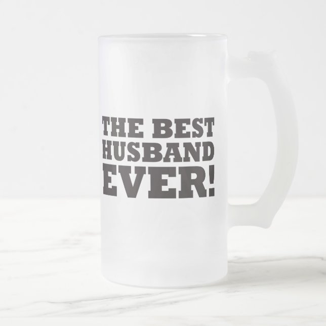 Taza De Cristal Esmerilado El mejor marido nunca (Derecha)