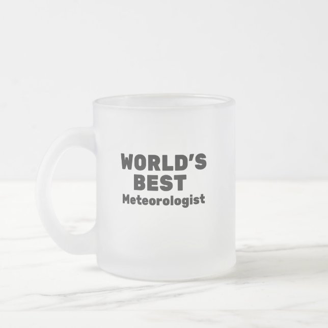 Taza De Cristal Esmerilado El mejor meteorólogo del mundo (Izquierda)