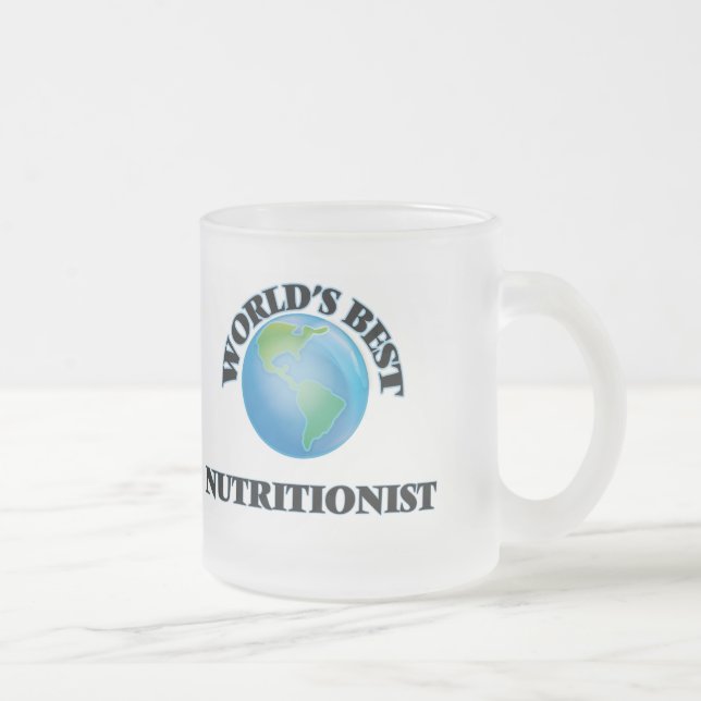 Taza De Cristal Esmerilado El mejor nutricionista del mundo (Derecha)
