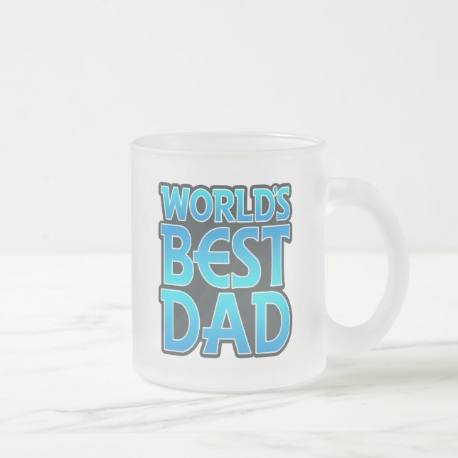 Taza De Cristal Esmerilado El mejor papá del mundo (Derecha)