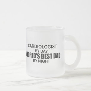 Taza De Cristal Esmerilado El mejor papá del mundo - cardiólogo