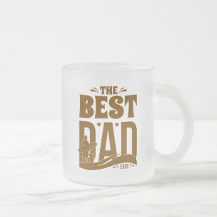 Taza De Cristal Esmerilado El Mejor Papá del Mundo - Padre e Hijo