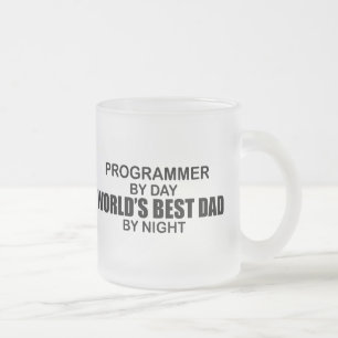 Taza De Cristal Esmerilado El mejor papá del mundo - Programador