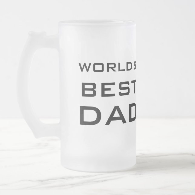Taza De Cristal Esmerilado El mejor Personalizado del Día del Padre del Mundo (Izquierda)