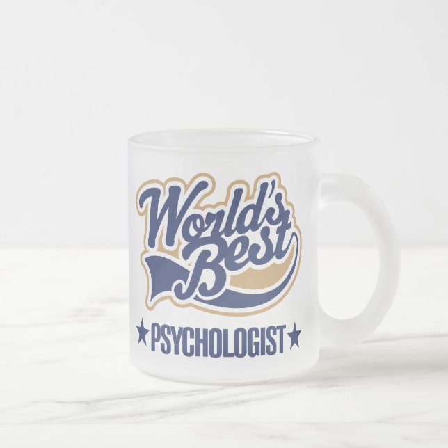 Taza De Cristal Esmerilado El mejor psicólogo de los mundos (Derecha)