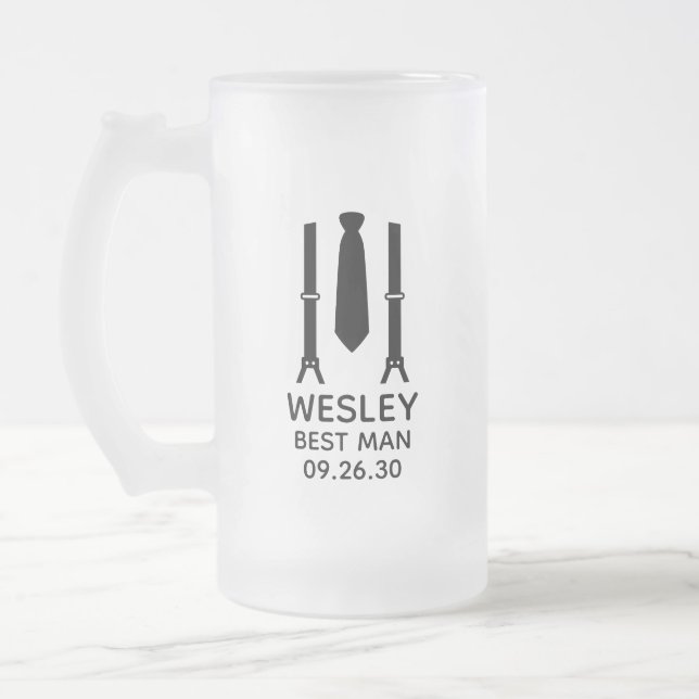Taza De Cristal Esmerilado El mejor taco negro de hombre (Izquierda)
