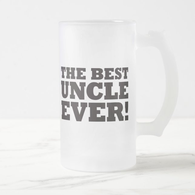 Taza De Cristal Esmerilado El mejor tío Ever (Derecha)