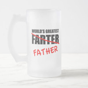 Taza De Cristal Esmerilado El mejor y más divertido día del padre del mundo
