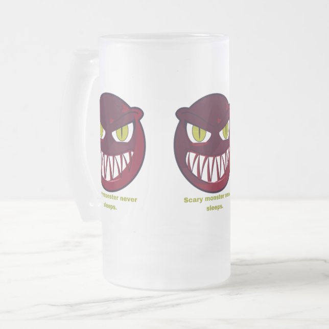 Taza De Cristal Esmerilado El miedo nunca duerme. (Anverso izquierdo)