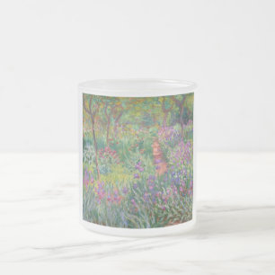 Taza De Cristal Esmerilado el monet florece el vintage