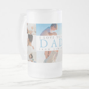 Taza De Cristal Esmerilado El niño de papá - Collage de fotos