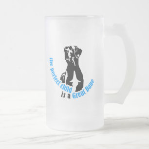 Taza De Cristal Esmerilado El niño perfecto es un gran danés