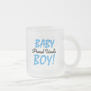 Taza De Cristal Esmerilado El orgulloso tío Baby Boy camisetas y regalos