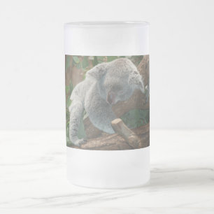 Taza De Cristal Esmerilado El Oso De Koala Durmiente