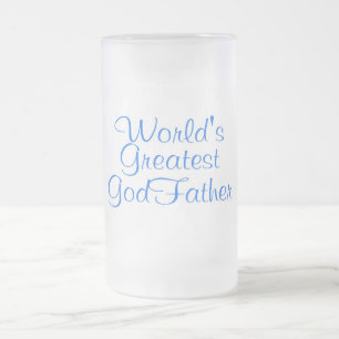 Taza De Cristal Esmerilado El padrino más grande de los mundos