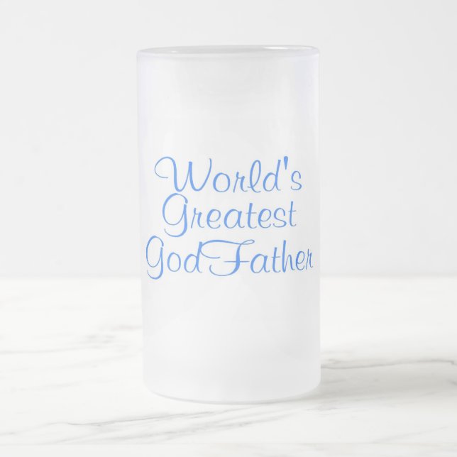 Taza De Cristal Esmerilado El padrino más grande de los mundos (Centro)
