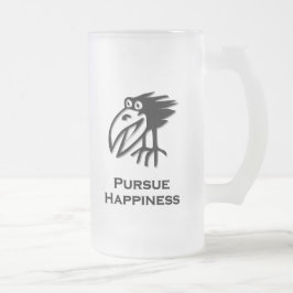 Taza De Cristal Esmerilado El pájaro busca la felicidad