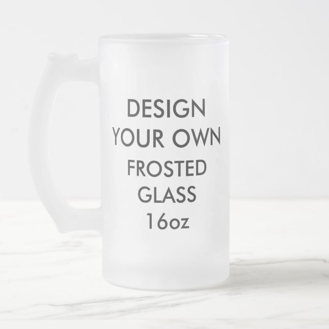 Taza De Cristal Esmerilado El personalizado personalizó el vidrio de cerveza (Izquierda)