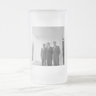 Taza De Cristal Esmerilado El presidente de América John Kennedy y hermanos, 