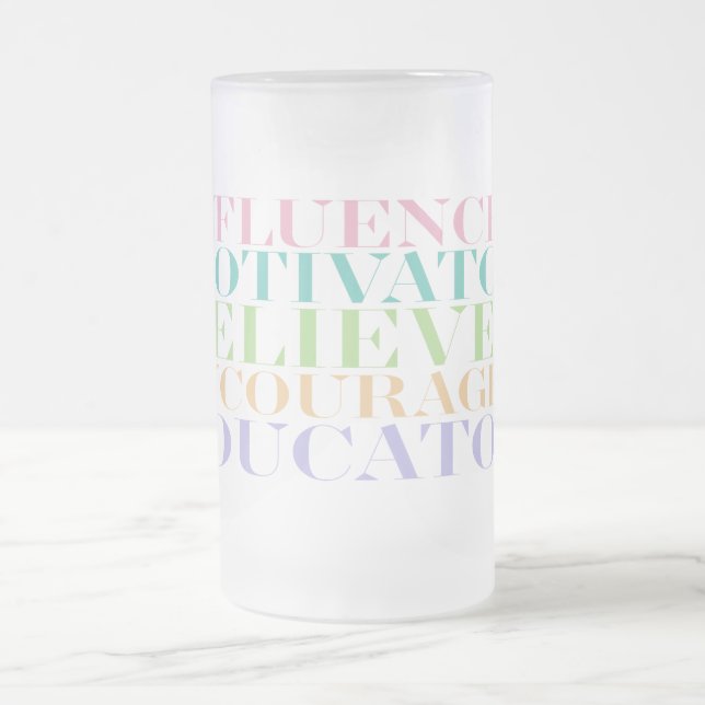 Taza De Cristal Esmerilado El profesor (Centro)