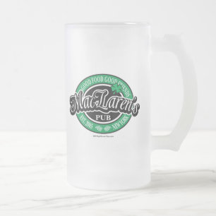 Taza De Cristal Esmerilado El Pub de MacLaren