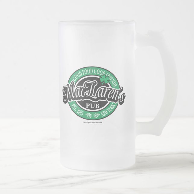 Taza De Cristal Esmerilado El Pub de MacLaren (Derecha)
