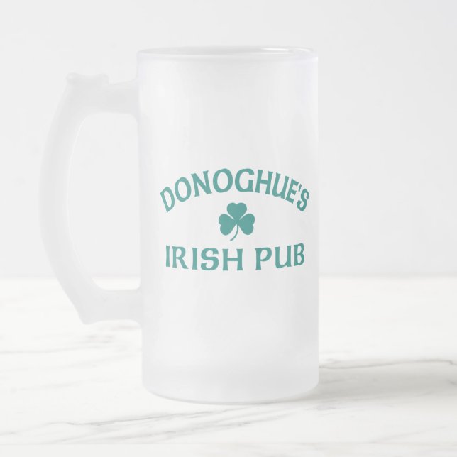 Taza De Cristal Esmerilado El pub irlandés de Donoghue (Izquierda)