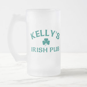 Taza De Cristal Esmerilado El pub irlandés de Kelly