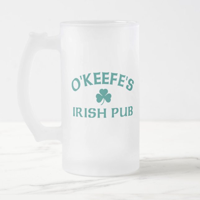 Taza De Cristal Esmerilado El pub irlandés de O'Keefe (Izquierda)