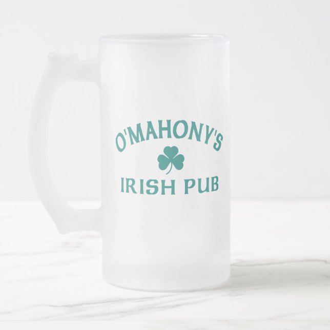 Taza De Cristal Esmerilado El pub irlandés de O'Mahony (Izquierda)