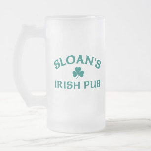 Taza De Cristal Esmerilado El pub irlandés de Sloan