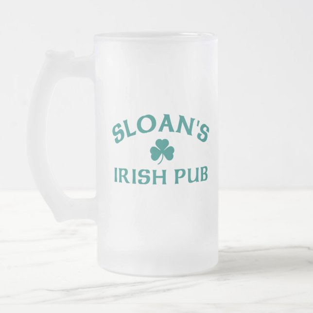 Taza De Cristal Esmerilado El pub irlandés de Sloan (Izquierda)