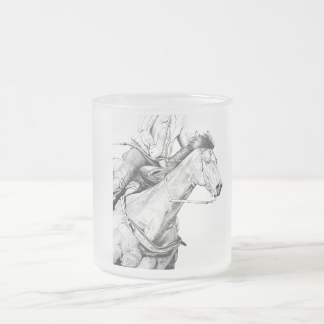 Taza De Cristal Esmerilado El Racer Del Barril (Centro)