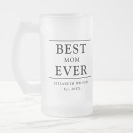 Taza De Cristal Esmerilado El regalo de la mejor madre de todas las madres