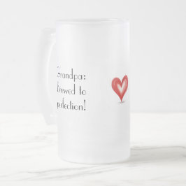 Taza De Cristal Esmerilado El regalo del abuelo personalizado de los nietos,