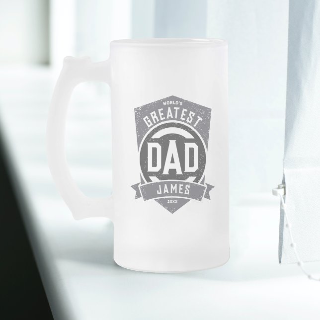 Taza De Cristal Esmerilado El regalo del Día del Padre Moderno más grande que (Subido por el creador)