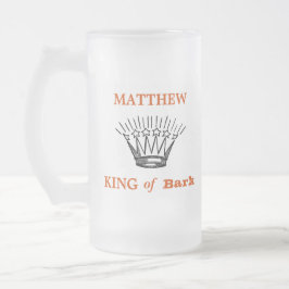 Taza De Cristal Esmerilado El rey personalizado de la flor