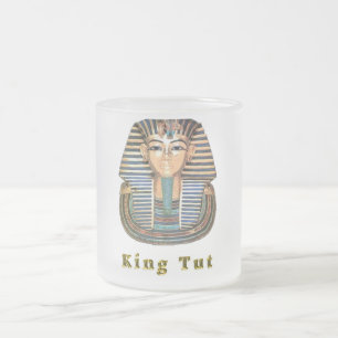 Taza De Cristal Esmerilado El Rey Tut y Egipto