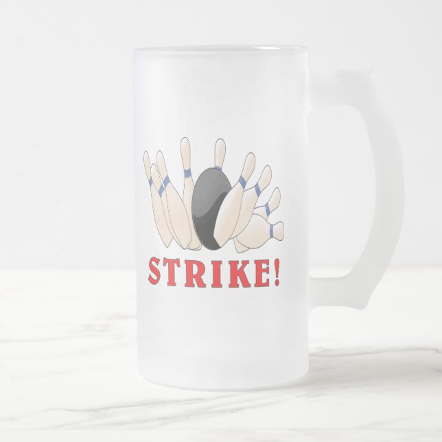 Taza De Cristal Esmerilado El rodar: ¡Huelga! (Derecha)