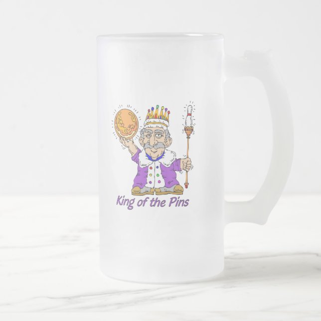 Taza De Cristal Esmerilado El rodar: Rey Of The Pins (Derecha)