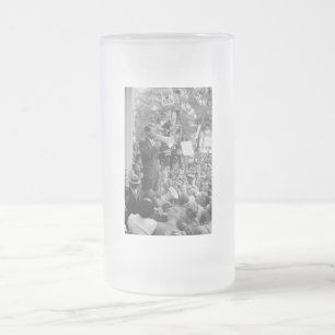 Taza De Cristal Esmerilado El senador Robert Kennedy haciendo campaña por el 