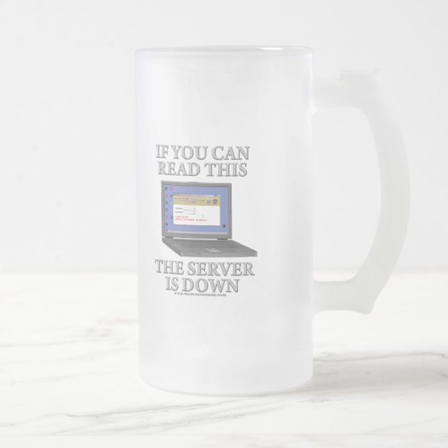 Taza De Cristal Esmerilado El servidor está abajo (Derecha)