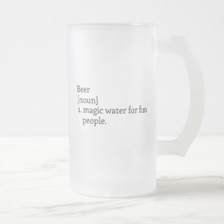 Taza De Cristal Esmerilado "El significado de la cerveza". Monograma Cerveza 