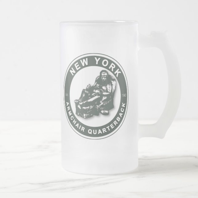 Taza De Cristal Esmerilado EL SILLÓN QB - JETS DE Nueva York (Derecha)