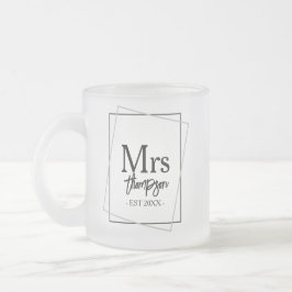 Taza De Cristal Esmerilado El Sr. y la Sra. Boda Personalizada Regalo Por Par