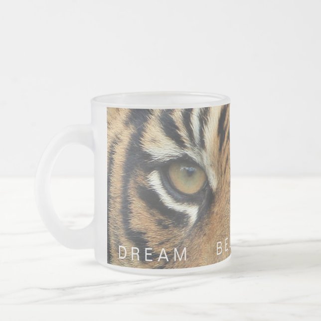 Taza De Cristal Esmerilado El sueño motivacional inspirador: Conseguir (Izquierda)