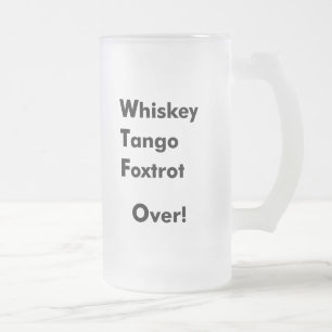 Taza De Cristal Esmerilado ¡El tango del whisky Foxtrot encima!