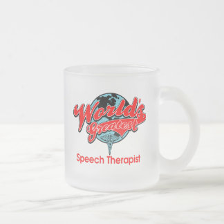 Taza De Cristal Esmerilado El terapeuta del discurso más grande del mundo