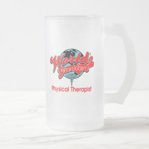 Taza De Cristal Esmerilado El terapeuta físico más grande del mundo