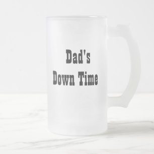 Taza De Cristal Esmerilado El tiempo de inactividad de papá personaliza el r